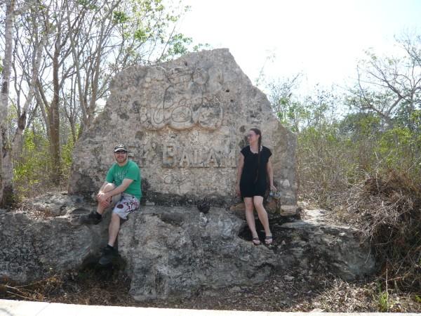 My sister and me at the entrance.