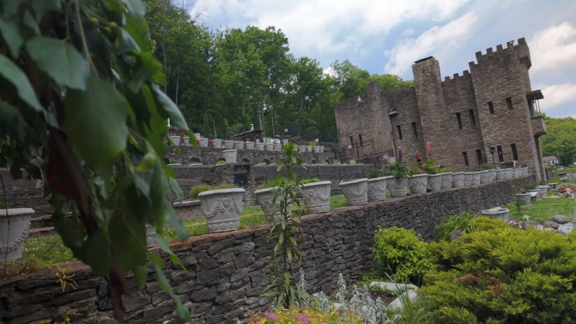 The castle gardens, expanded and maintained by the Knights of the Golden Trail
