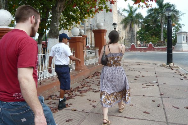 The officer who stopped us in Valladolid — Daphne had already begun her charm offensive