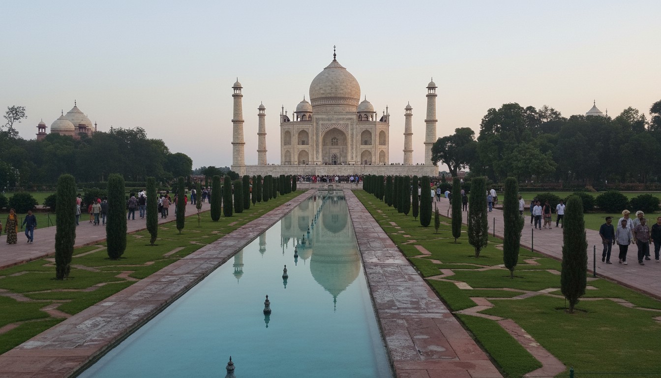 The Taj Mahal — exactly what it looks like in photographs, which is exactly the issue