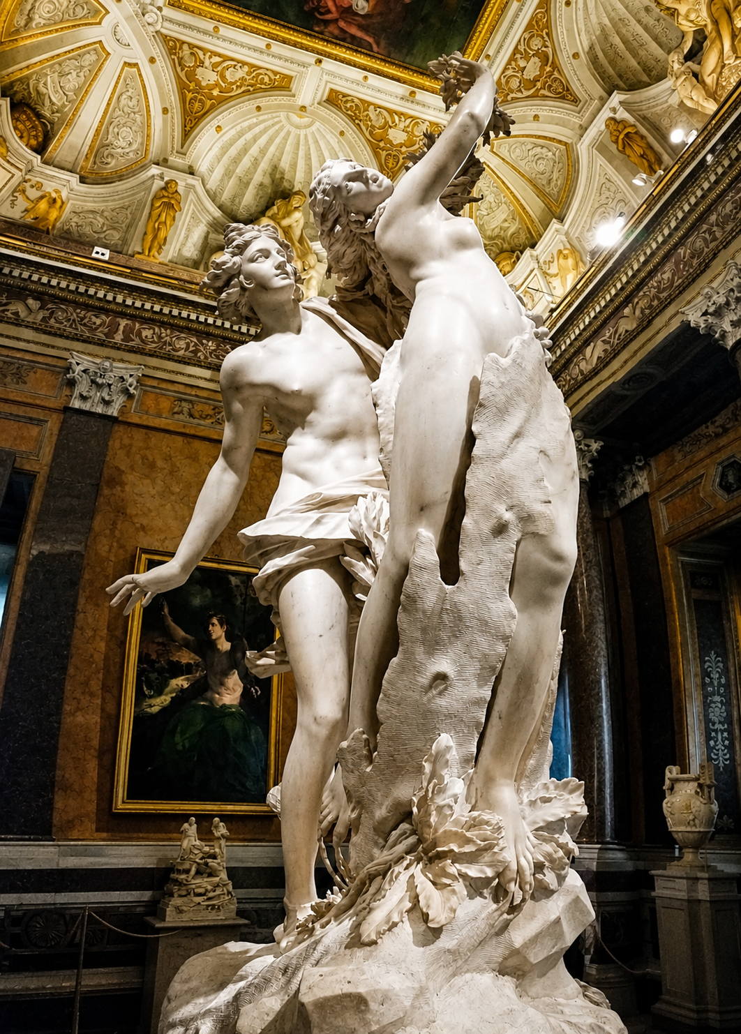 Bernini's Apollo and Daphne sculpture at the Borghese Gallery, Rome