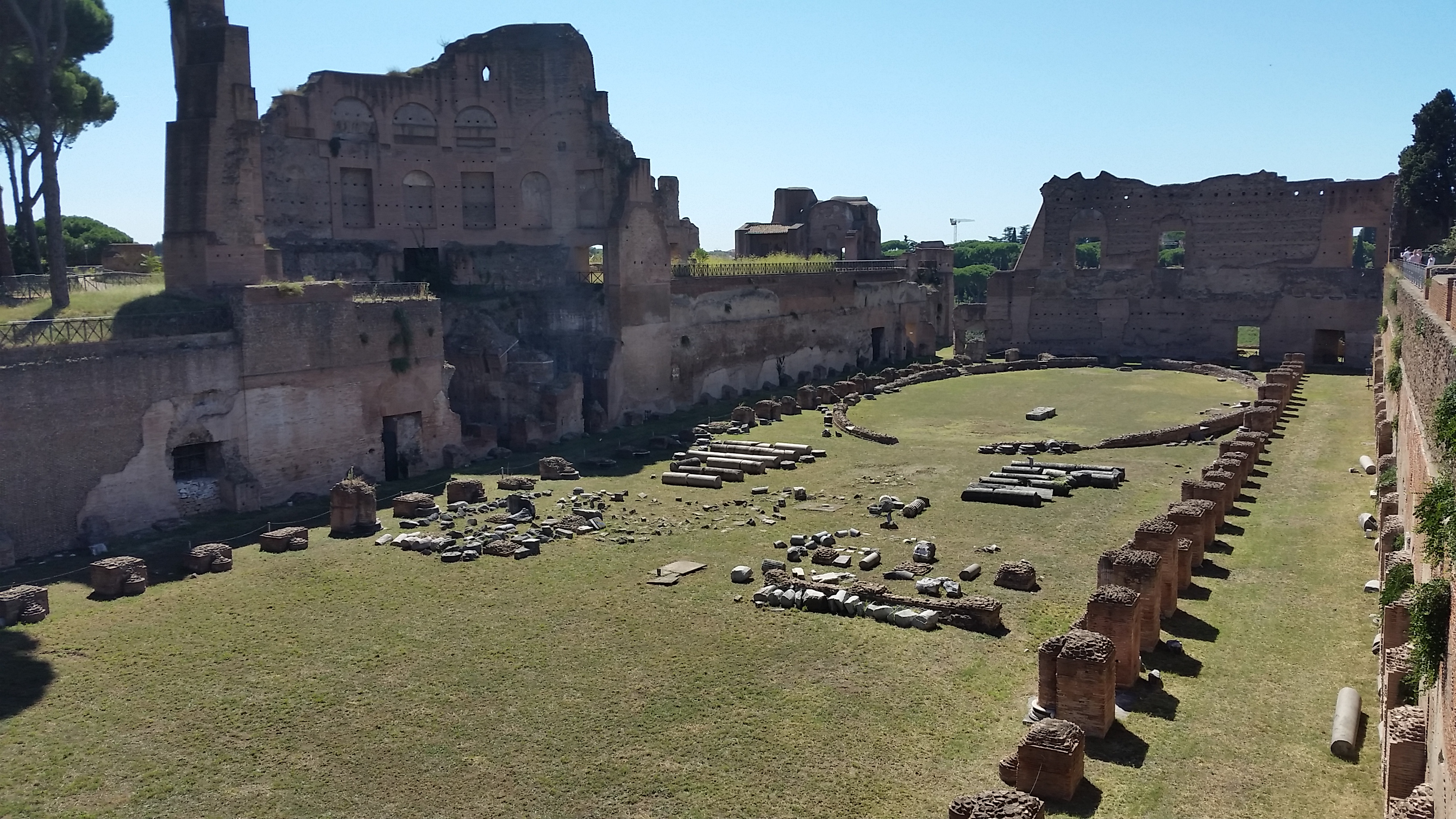 The ruins of the Flavian Palace on Palatine Hill, Rome