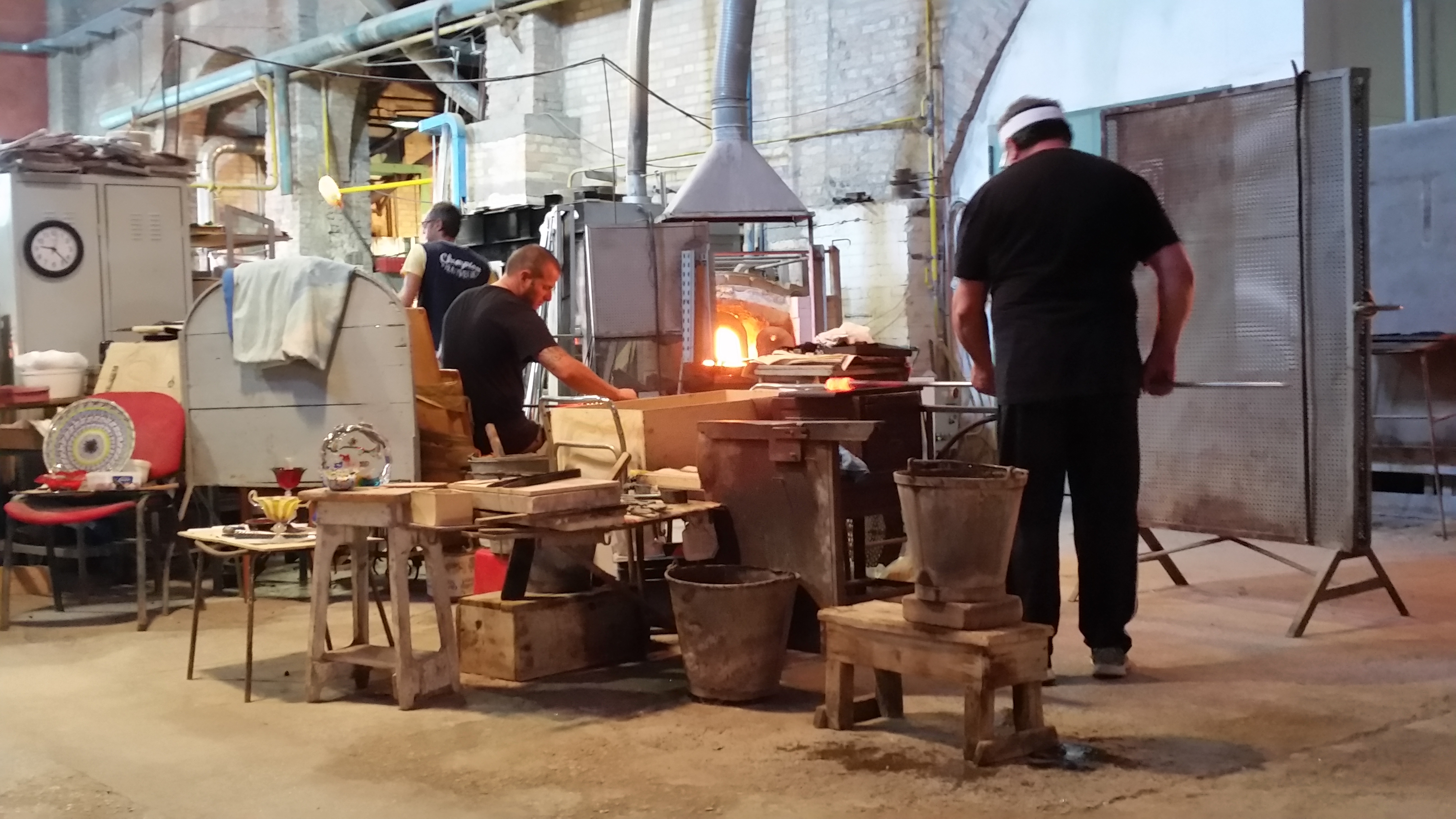 A traditional glassblowing demonstration in Venice