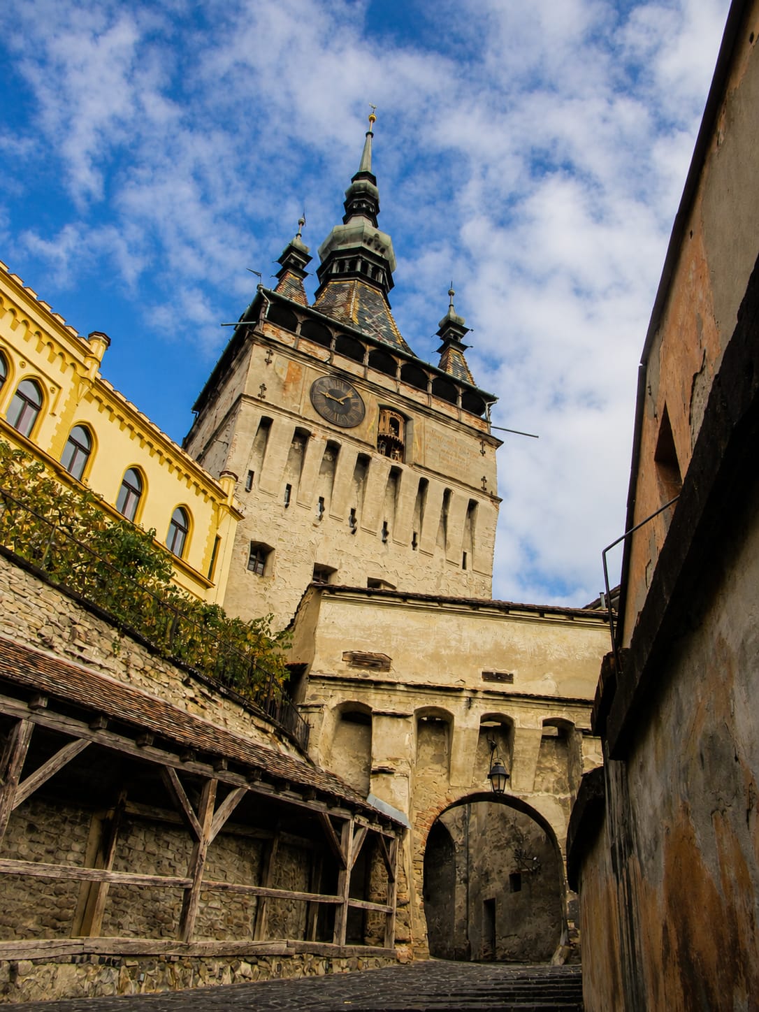 The clock tower — the main gateway into the upper citadel, built in the 14th century.